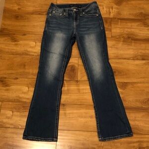 Stella in Dreams Dark Blue Mid Rise Women's Boot Cut Jeans